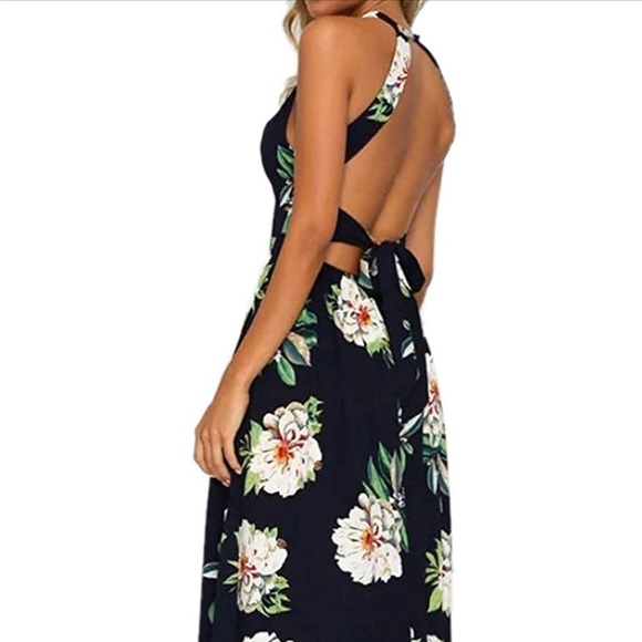 Open back floral dress - Size XL worn only once for a wedding. Loved it! - Picture 5 of 9